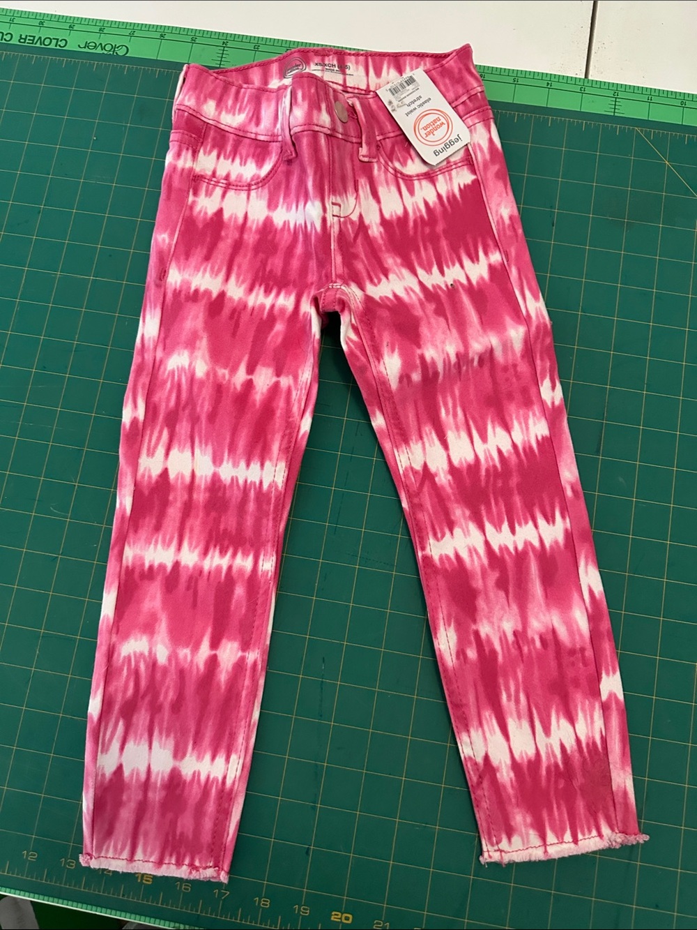 Gymboree Hot Pink and White Tie-Dye Leggings 4/5